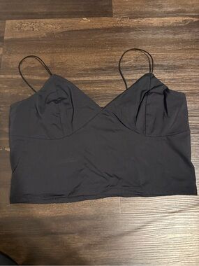 Black Spaghetti Strap Bralette Top